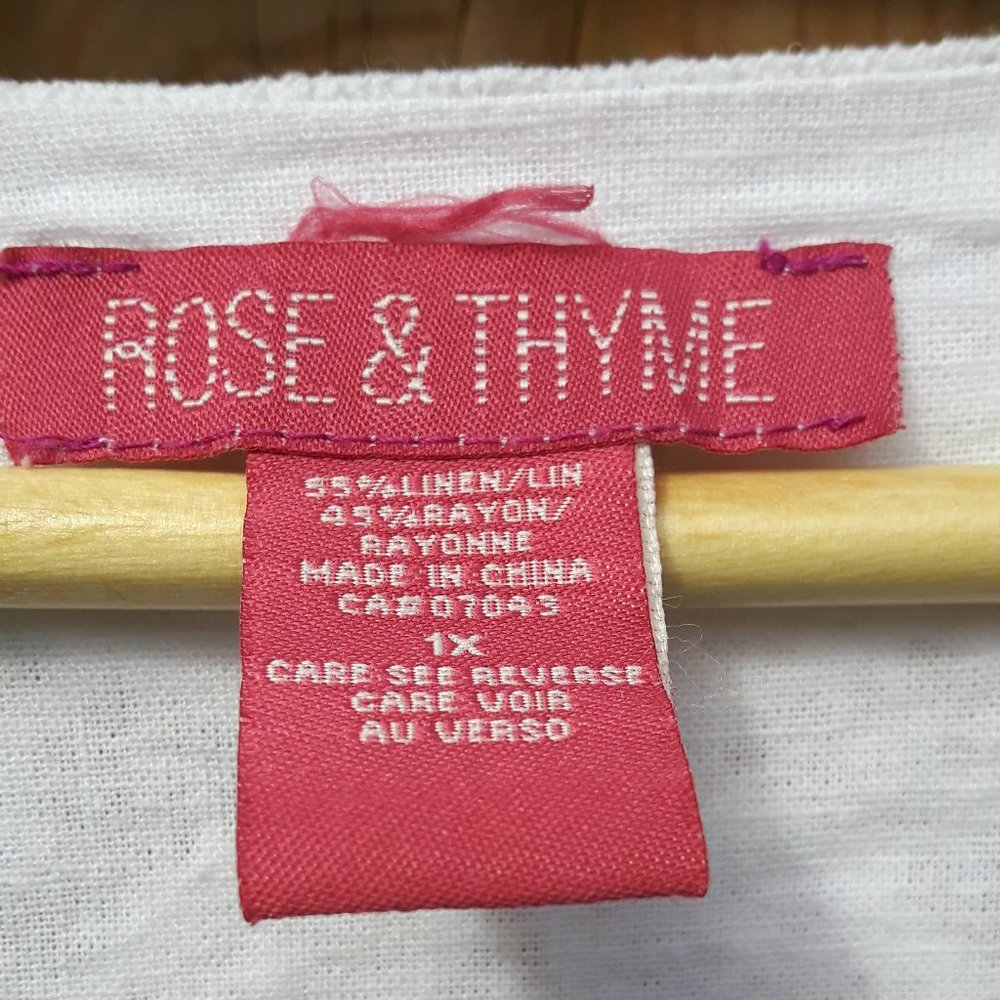 Stunning Rose & Thyme Lace Tank Top 1X - Picture 2 of 3